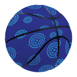 Blue Bullseye Target Pattern Print Basketball