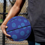 Blue Bullseye Target Pattern Print Basketball