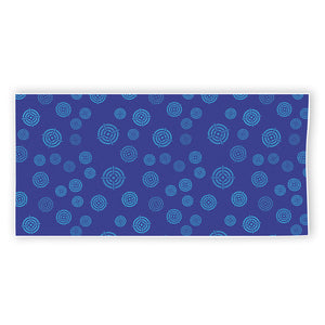 Blue Bullseye Target Pattern Print Beach Towel