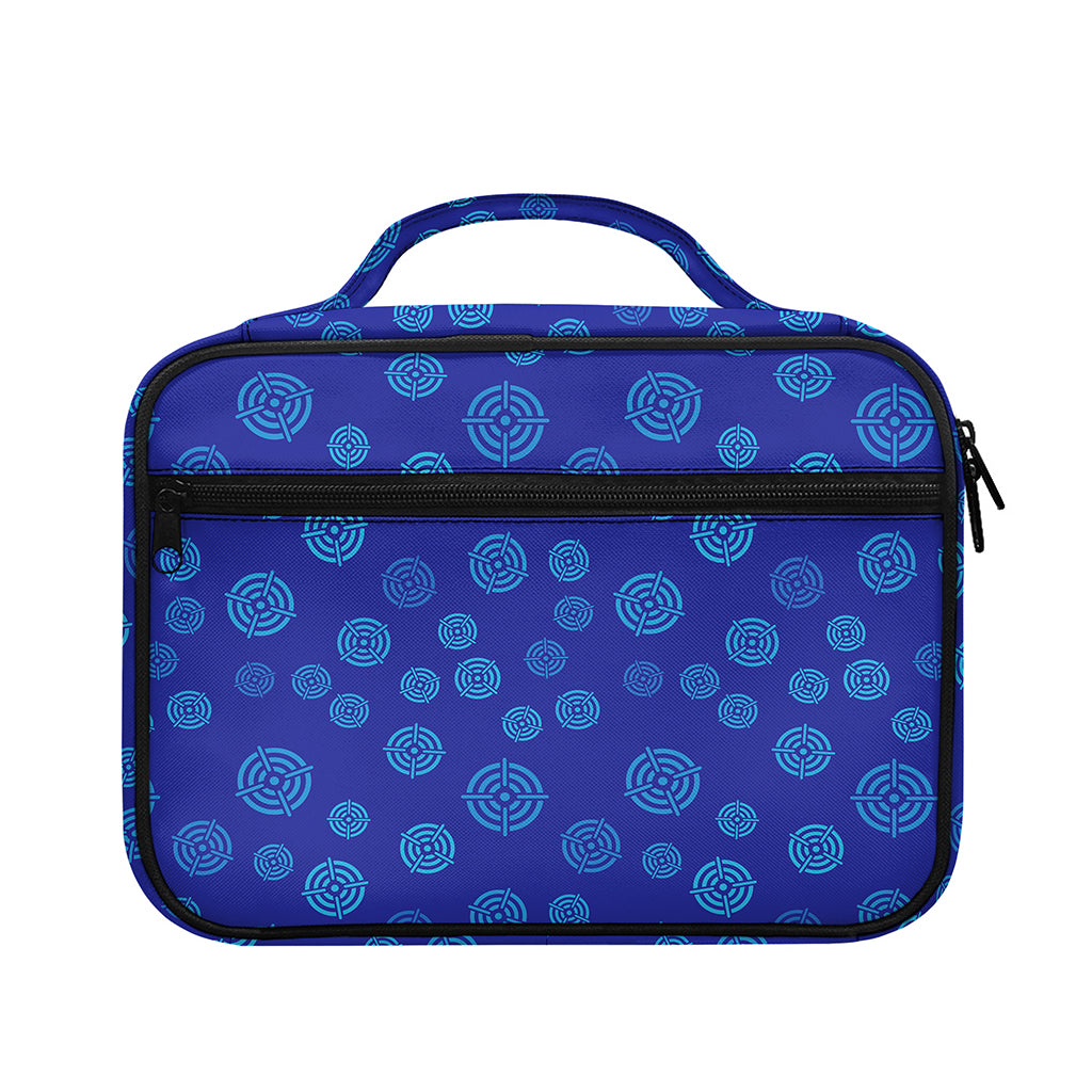 Blue Bullseye Target Pattern Print Briefcase Bible Bag