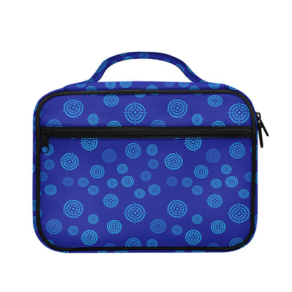 Blue Bullseye Target Pattern Print Briefcase Bible Bag