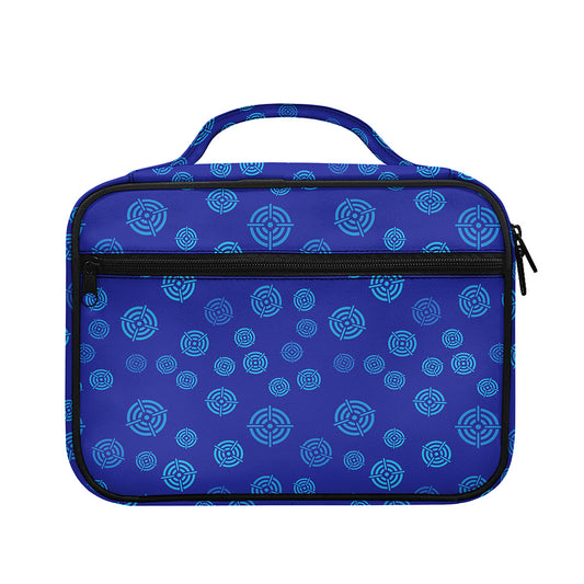 Blue Bullseye Target Pattern Print Briefcase Bible Bag