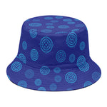 Blue Bullseye Target Pattern Print Bucket Hat