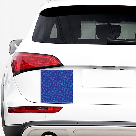 Blue Bullseye Target Pattern Print Car Sticker