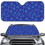 Blue Bullseye Target Pattern Print Car Windshield Sun Shade