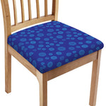 Blue Bullseye Target Pattern Print Chair Cushion Cover