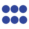 Blue Bullseye Target Pattern Print Coaster Set