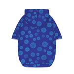 Blue Bullseye Target Pattern Print Dog Zip Up Hoodie