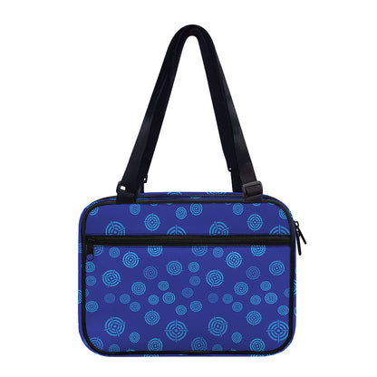 Blue Bullseye Target Pattern Print Double Strap Bible Bag