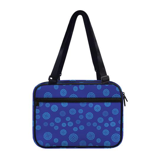 Blue Bullseye Target Pattern Print Double Strap Bible Bag