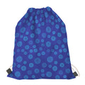 Blue Bullseye Target Pattern Print Drawstring Bag