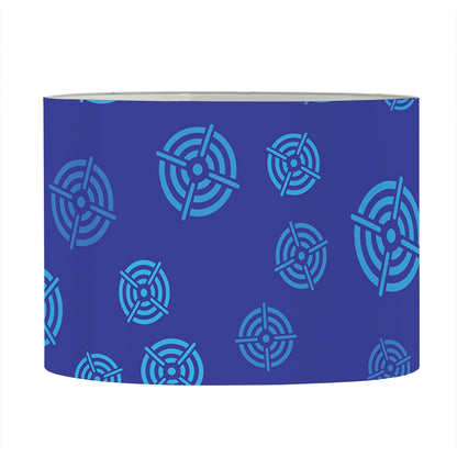 Blue Bullseye Target Pattern Print Drum Lamp Shade