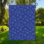 Blue Bullseye Target Pattern Print Garden Flag