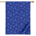 Blue Bullseye Target Pattern Print House Flag