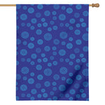 Blue Bullseye Target Pattern Print House Flag