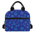 Blue Bullseye Target Pattern Print Insulated Lunch Bag