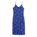 Blue Bullseye Target Pattern Print Jersey Midi Cami Dress
