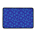 Blue Bullseye Target Pattern Print Kitchen Mat