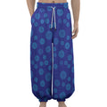 Blue Bullseye Target Pattern Print Lantern Pants