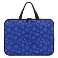 Blue Bullseye Target Pattern Print Laptop Sleeve With Handle