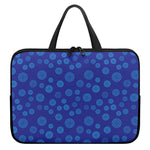 Blue Bullseye Target Pattern Print Laptop Sleeve With Handle