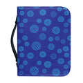 Blue Bullseye Target Pattern Print Leather Bible Cover