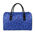 Blue Bullseye Target Pattern Print Leather Duffel Bag