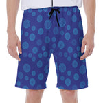Blue Bullseye Target Pattern Print Men's Beach Shorts