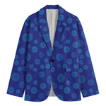 Blue Bullseye Target Pattern Print Men's Blazer