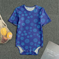 Blue Bullseye Target Pattern Print Men's Bodysuit
