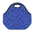 Blue Bullseye Target Pattern Print Neoprene Lunch Bag