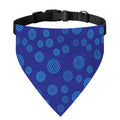Blue Bullseye Target Pattern Print Over The Collar Dog Bandana