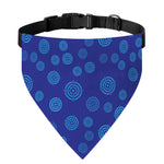 Blue Bullseye Target Pattern Print Over The Collar Dog Bandana