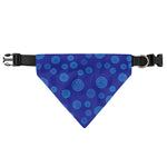 Blue Bullseye Target Pattern Print Over The Collar Dog Bandana