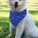 Blue Bullseye Target Pattern Print Over The Collar Dog Bandana