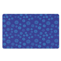 Blue Bullseye Target Pattern Print Polyester Doormat
