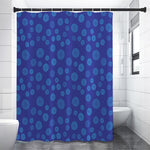 Blue Bullseye Target Pattern Print Premium Shower Curtain