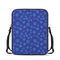 Blue Bullseye Target Pattern Print Rectangular Crossbody Bag