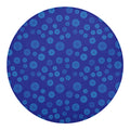 Blue Bullseye Target Pattern Print Round Blanket