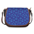 Blue Bullseye Target Pattern Print Saddle Bag