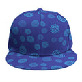 Blue Bullseye Target Pattern Print Snapback Cap