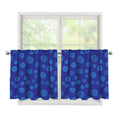 Blue Bullseye Target Pattern Print Tier Curtains