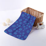 Blue Bullseye Target Pattern Print Towel