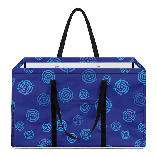 Blue Bullseye Target Pattern Print Utility Tote Bag
