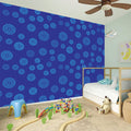 Blue Bullseye Target Pattern Print Wall Sticker