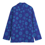 Blue Bullseye Target Pattern Print Women's Blazer