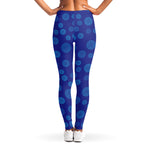 Blue Bullseye Target Pattern Print Women's Leggings