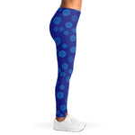 Blue Bullseye Target Pattern Print Women's Leggings