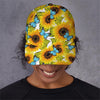 Blue Butterfly Sunflower Pattern Print Baseball Cap