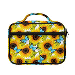 Blue Butterfly Sunflower Pattern Print Briefcase Bible Bag